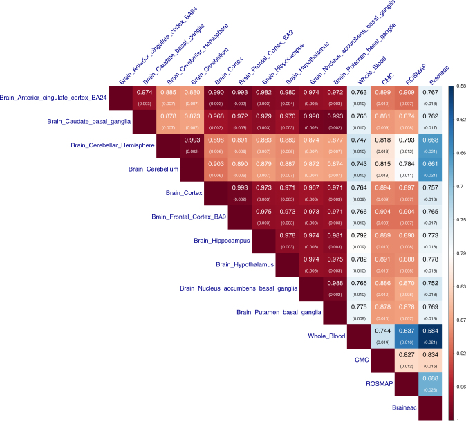 多组学关联矩阵局部